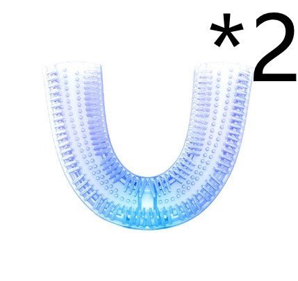 360 Degrees Intelligent Automatic Electric Toothbrush Waterproof U Type Tooth Brush Whitening Blue Light USB Charging - EasyCartHub