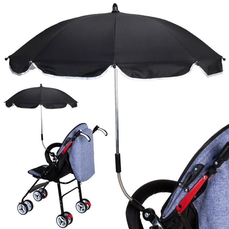 360 Degrees Pram Umbrellas Cart Accessories Adjustable Stroller Umbrella - EasyCartHub