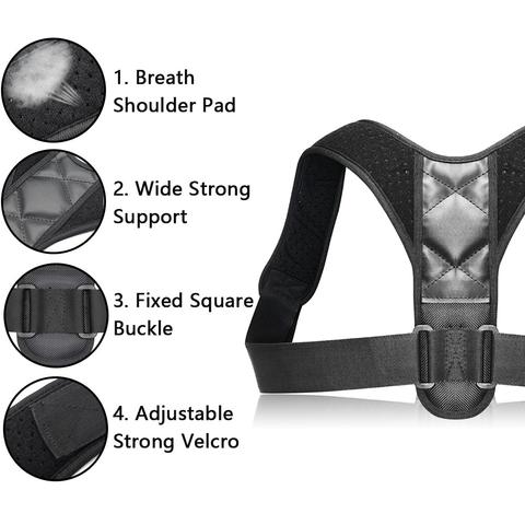 Adjustable Posture Corrector Back Support Strap Brace Shoulder Spine Support Lumbar Posture Orthopedic Belt - EasyCartHub